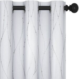 Deconovo Blackout Curtain Panels 42” x 84” Silver Gray Set of 2